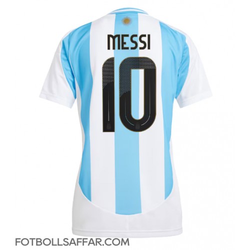 Argentina Lionel Messi #10 Hemmatröja Dam Copa America 2024 Kortärmad